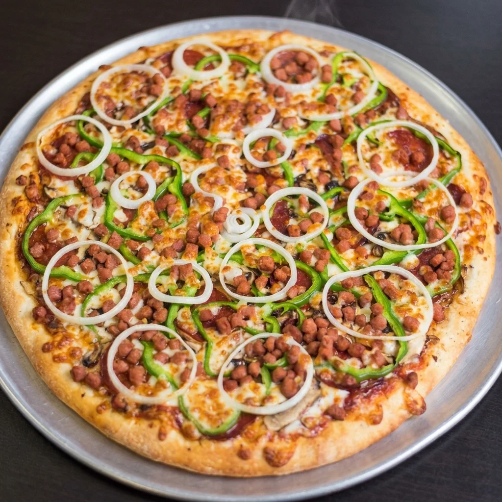 Classic pepperoni pizza at Sargent Flying Pizza in Winnipeg West End