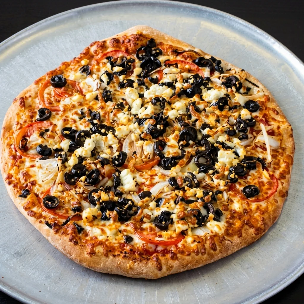 Deluxe pizza with bacon, pepperoni and veggies in Winnipeg West End