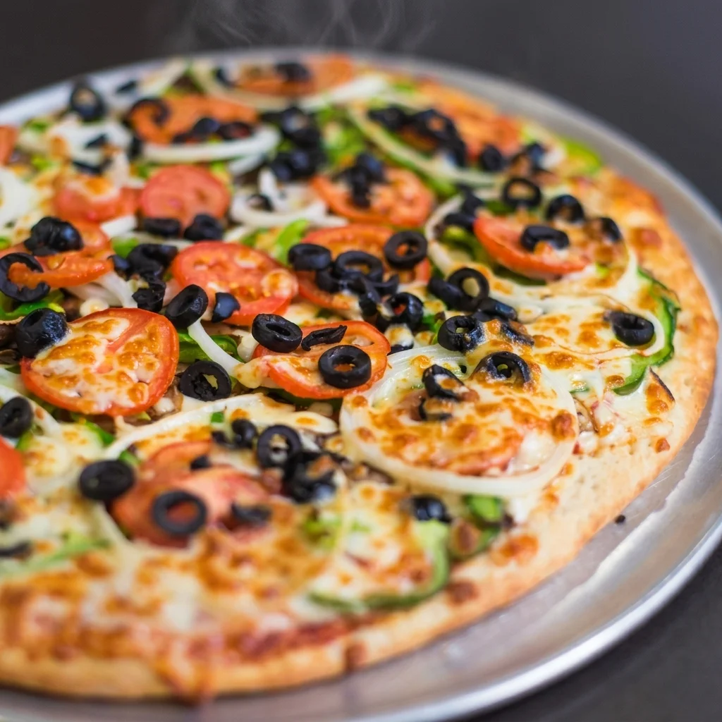 Meat lovers pizza handmade with fresh dough in Winnipeg West End